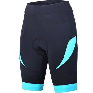 NWT Women's Black and Blue Cycling Shorts